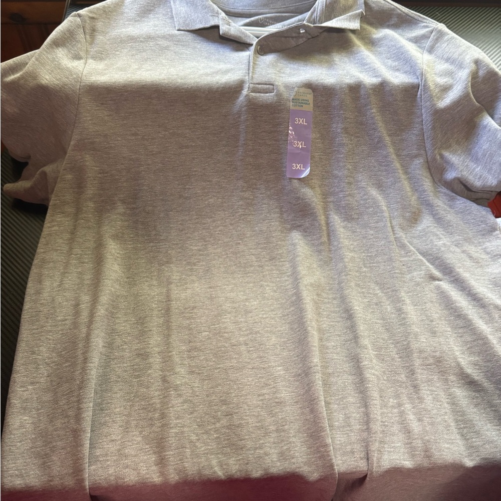 Primark Light Gray Polo Shirt